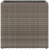 Trädgårdsbord med glasskiva grå 58x27,5x55 cm konstrotting vidaXL – miniatyr 5