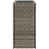 Trädgårdsbord med glasskiva grå 58x27,5x55 cm konstrotting vidaXL – miniatyr 6