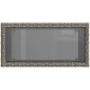 Trädgårdsbord med glasskiva grå 58x27,5x55 cm konstrotting vidaXL – miniatyr 8