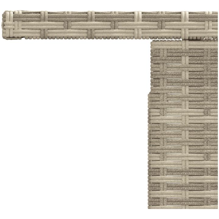 Trädgårdsbord med glasskiva ljusgrå 100x55x73 cm konstrotting vidaXL – bild 11