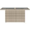Trädgårdsbord med glasskiva ljusgrå 100x55x73 cm konstrotting vidaXL – miniatyr 5