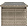 Trädgårdsbord med glasskiva ljusgrå 100x55x73 cm konstrotting vidaXL – miniatyr 6