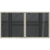 Trädgårdsbord med glasskiva ljusgrå 100x55x73 cm konstrotting vidaXL – miniatyr 9