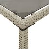 Trädgårdsbord med glasskiva ljusgrå 115x54x74 cm konstrotting vidaXL – miniatyr 8