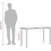 Trädgårdsbord med glasskiva ljusgrå 115x54x74 cm konstrotting vidaXL – miniatyr 9