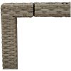 Trädgårdsbord med glasskiva ljusgrå 150x90x75 cm konstrotting vidaXL – miniatyr 10