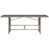 Trädgårdsbord med glasskiva ljusgrå 190x80x74 cm konstrotting vidaXL – miniatyr 6