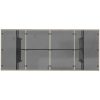 Trädgårdsbord med glasskiva ljusgrå 190x80x74 cm konstrotting vidaXL – miniatyr 7