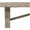 Trädgårdsbord med glasskiva ljusgrå 190x80x74 cm konstrotting vidaXL – miniatyr 9