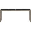 Trädgårdsbord med glasskiva ljusgrå 190x90x75 cm konstrotting vidaXL – miniatyr 5
