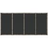 Trädgårdsbord med glasskiva ljusgrå 190x90x75 cm konstrotting vidaXL – miniatyr 8