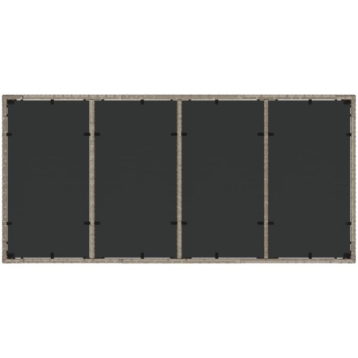 Trädgårdsbord med glasskiva ljusgrå 190x90x75 cm konstrotting vidaXL – bild 8