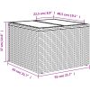 Trädgårdsbord med glasskiva ljusgrå 55x55x37 cm konstrotting vidaXL – miniatyr 8