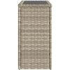 Trädgårdsbord med glasskiva ljusgrå 58x27,5x55 cm konstrotting vidaXL – miniatyr 5