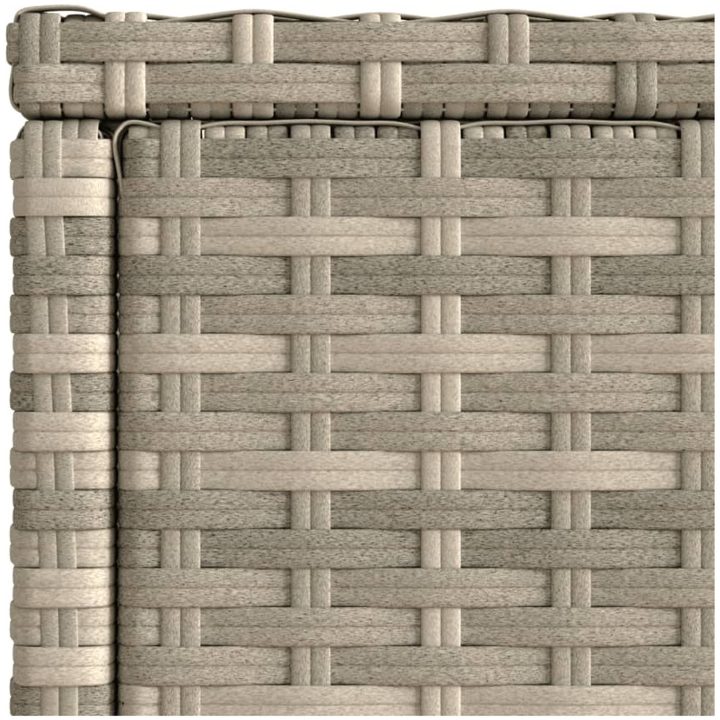 Trädgårdsbord med glasskiva ljusgrå 58x27,5x55 cm konstrotting vidaXL – bild 9