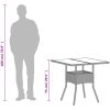 Trädgårdsbord med glasskiva ljusgrå 80x80x75 cm konstrotting vidaXL – miniatyr 12
