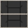 Trädgårdsbord med glasskiva ljusgrå 80x80x75 cm konstrotting vidaXL – miniatyr 8