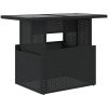 Trädgårdsbord med glasskiva svart 100x55x73 cm konstrotting vidaXL – miniatyr 2