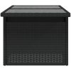 Trädgårdsbord med glasskiva svart 100x55x73 cm konstrotting vidaXL – miniatyr 6