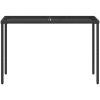 Trädgårdsbord med glasskiva svart 115x54x74 cm konstrotting vidaXL – miniatyr 4