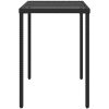Trädgårdsbord med glasskiva svart 115x54x74 cm konstrotting vidaXL – miniatyr 5