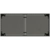 Trädgårdsbord med glasskiva svart 115x54x74 cm konstrotting vidaXL – miniatyr 7