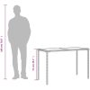 Trädgårdsbord med glasskiva svart 115x54x74 cm konstrotting vidaXL – miniatyr 9