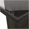 Trädgårdsbord med glasskiva svart 190x80x74 cm konstrotting vidaXL – miniatyr 8