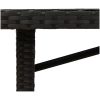 Trädgårdsbord med glasskiva svart 190x80x74 cm konstrotting vidaXL – miniatyr 9