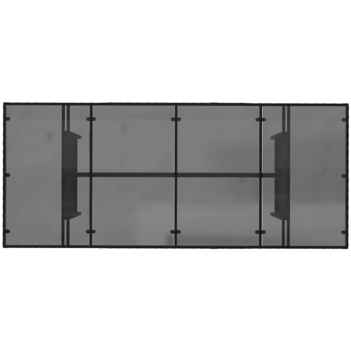 Trädgårdsbord med glasskiva svart 190x80x75 cm konstrotting vidaXL – bild 7