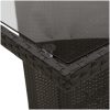 Trädgårdsbord med glasskiva svart 190x80x75 cm konstrotting vidaXL – miniatyr 8