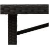 Trädgårdsbord med glasskiva svart 190x80x75 cm konstrotting vidaXL – miniatyr 9