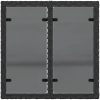Trädgårdsbord med glasskiva svart 55x55x37 cm konstrotting vidaXL – miniatyr 7