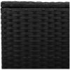 Trädgårdsbord med glasskiva svart 55x55x37 cm konstrotting vidaXL – miniatyr 8