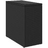 Trädgårdsbord med glasskiva svart 58x27,5x55 cm konstrotting vidaXL – miniatyr 7