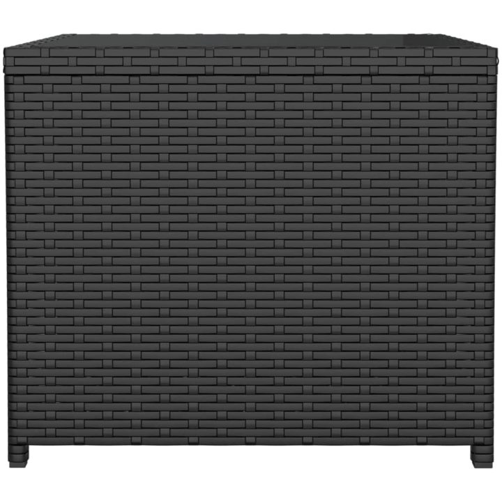 Trädgårdsbord med glasskiva svart konstrotting&härdat glas vidaXL – bild 4