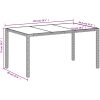 Trädgårdsbord med glasskiva vit 150x90x75 cm konstrotting vidaXL – miniatyr 11