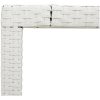 Trädgårdsbord med glasskiva vit 150x90x75 cm konstrotting vidaXL – miniatyr 10