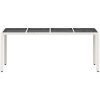 Trädgårdsbord med glasskiva vit 190x90x75 cm konstrotting vidaXL – miniatyr 5