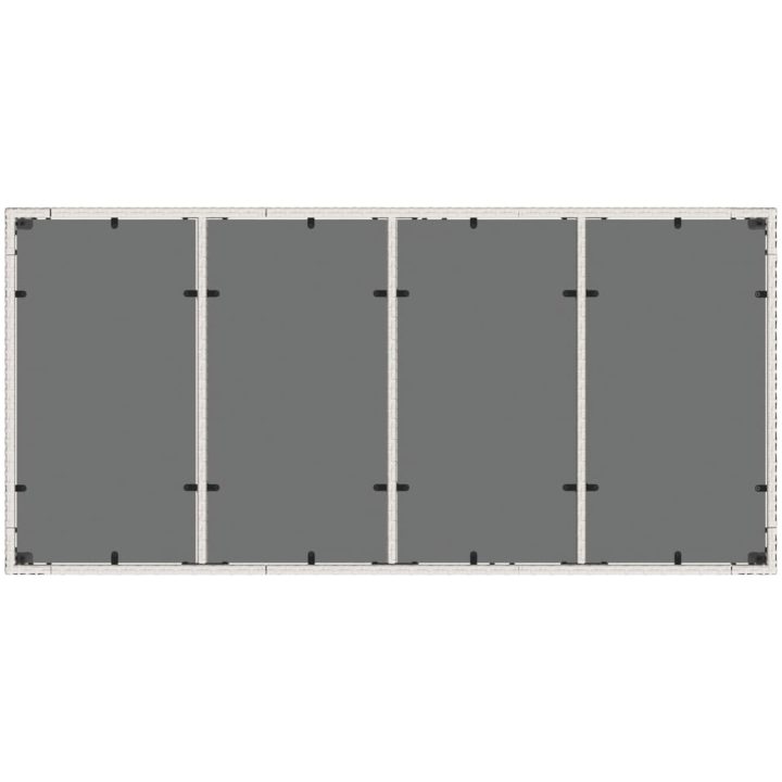 Trädgårdsbord med glasskiva vit 190x90x75 cm konstrotting vidaXL – bild 8