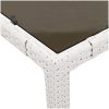 Trädgårdsbord med glasskiva vit 190x90x75 cm konstrotting vidaXL – miniatyr 9