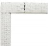Trädgårdsbord med glasskiva vit 190x90x75 cm konstrotting vidaXL – miniatyr 10