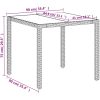 Trädgårdsbord med glasskiva vit 90x90x75 cm konstrotting vidaXL – miniatyr 11