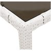 Trädgårdsbord med glasskiva vit 90x90x75 cm konstrotting vidaXL – miniatyr 9