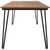 Trädgårdsbord med hårnålsben massivt akaciaträ vidaXL 180 x 90 x 75 cm – miniatyr 4