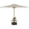 Trädgårdsbord med parasollhål brun 55x55x46,5 cm konstrotting vidaXL – miniatyr 4