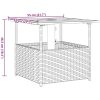 Trädgårdsbord med parasollhål brun 55x55x46,5 cm konstrotting vidaXL – miniatyr 10