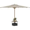 Trädgårdsbord med parasollhål svart 55x55x46,5 cm konstrotting vidaXL – miniatyr 4