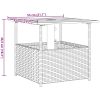 Trädgårdsbord med parasollhål svart 55x55x46,5 cm konstrotting vidaXL – miniatyr 9