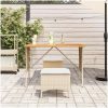 Trädgårdsbord med skiva i akaciaträ beige 105x75x72 cm vidaXL – miniatyr 3